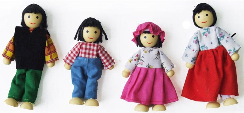 Bendy Asian Family 4pcs