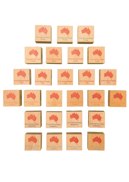 Indigenous Languages Learning Blocks – 26 Wooden Pieces