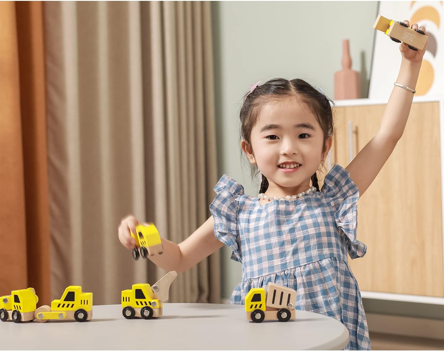 Wooden Construction Vehicles 6pcs