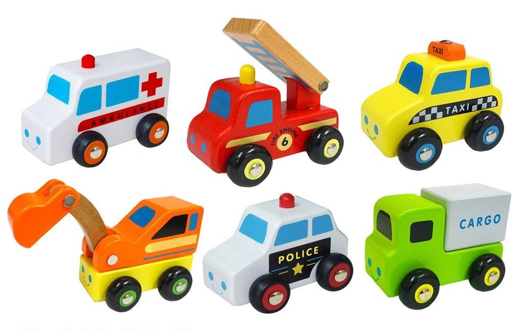 Wooden Services Vehicle Set 6pcs