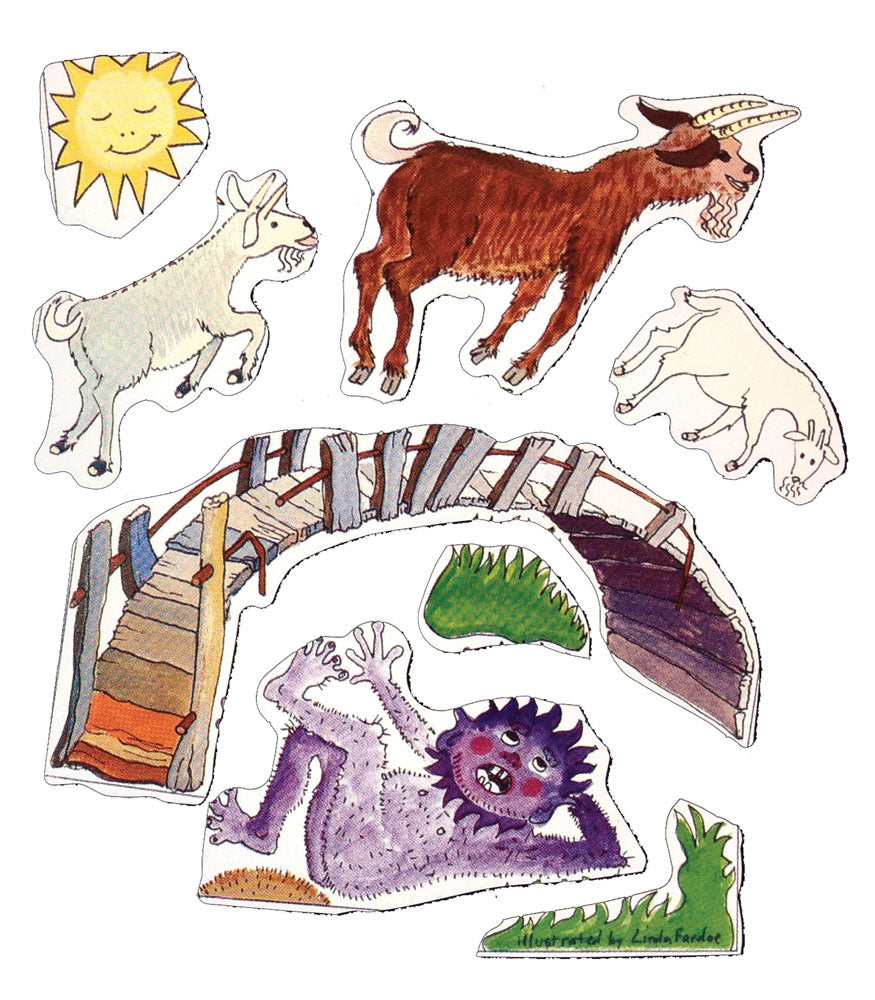 Three Billy Goats Gruff Magnetic Story 8pcs