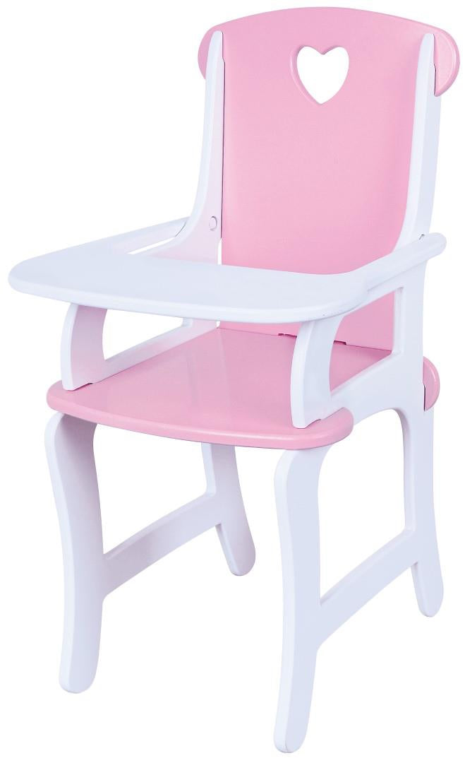 Wooden Doll's High Chair Pink