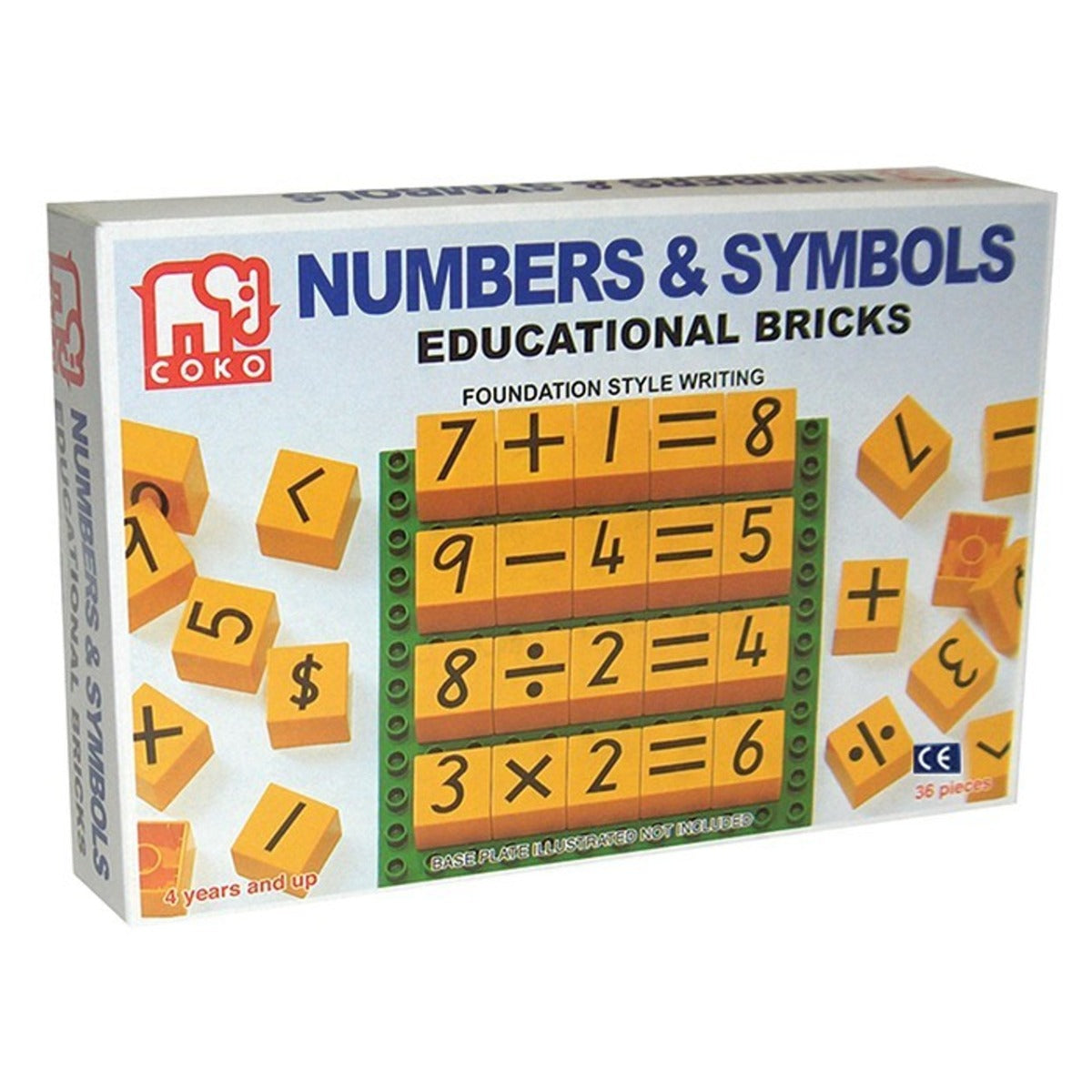 Coko Numbers and Symbols Bricks 36pcs