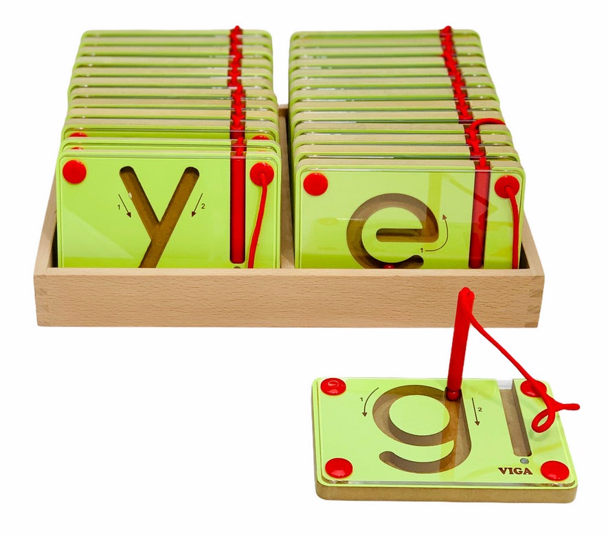 Magnetic Alphabet Lowercase Tracing Board Set – 26 Pieces