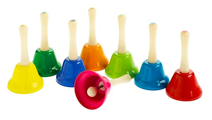 Tuned Bells With Handles 8pcs