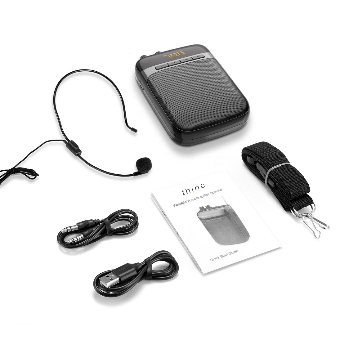 Voice Amplifier Bluetooth Microphone – Black