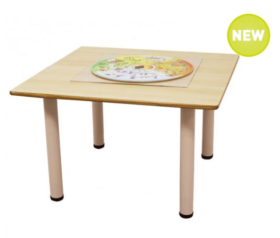 Square Birch Laminated Table 90cmL x 90cmW x 47cmH