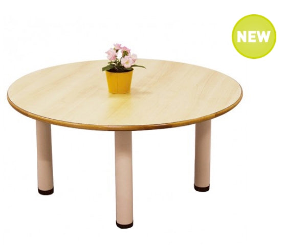Round Birch Laminated Table 90cm Diam x 47cmH