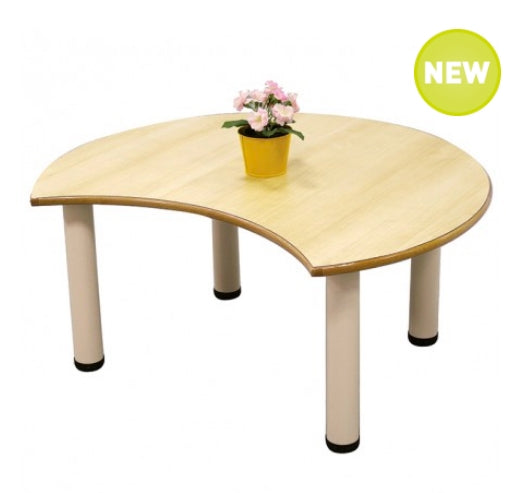 Scalloped Birch Laminated Table 90cm Diam x 40cmH