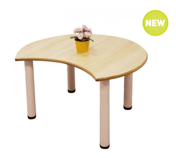 Scalloped Birch Laminated Table 90cm Diam x 61cmH