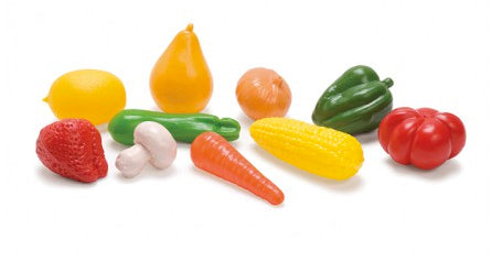 Plastic Fruit and Vegetables Set 10pcs