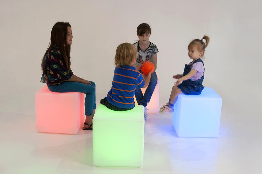 LED Sensory Mood Cube Seat – Light-Up Furniture for Kids