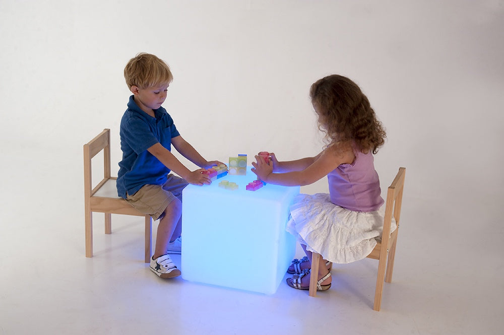 LED Sensory Mood Cube Seat – Light-Up Furniture for Kids