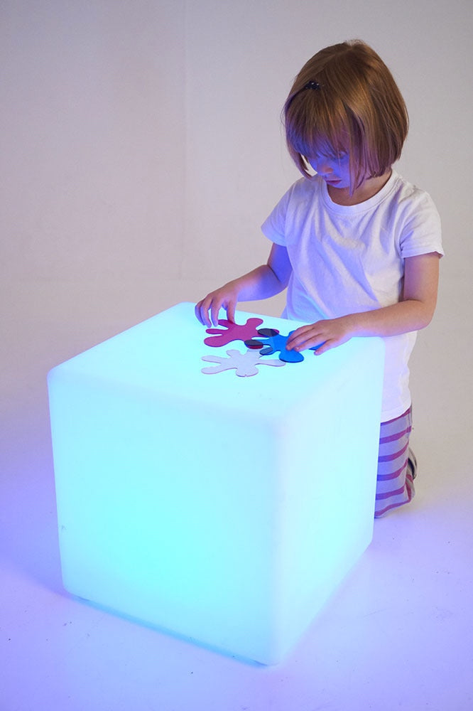 LED Sensory Mood Cube Seat – Light-Up Furniture for Kids