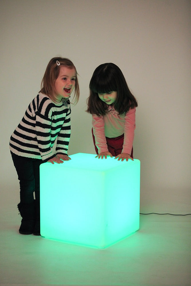 LED Sensory Mood Cube Seat – Light-Up Furniture for Kids