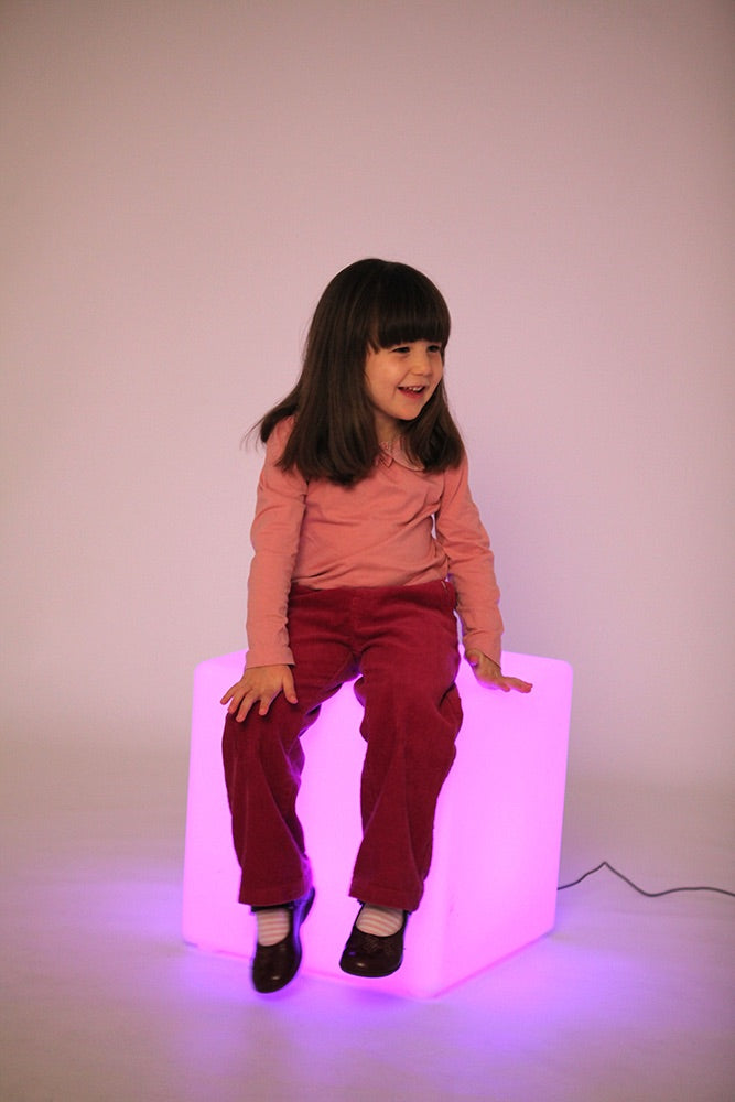 LED Sensory Mood Cube Seat – Light-Up Furniture for Kids