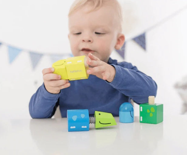 Animal Nut Bolt and Blocks 6pcs