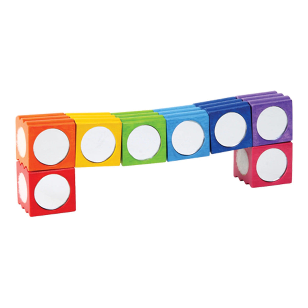 Rainbow Sensory Texture Blocks 8pcs