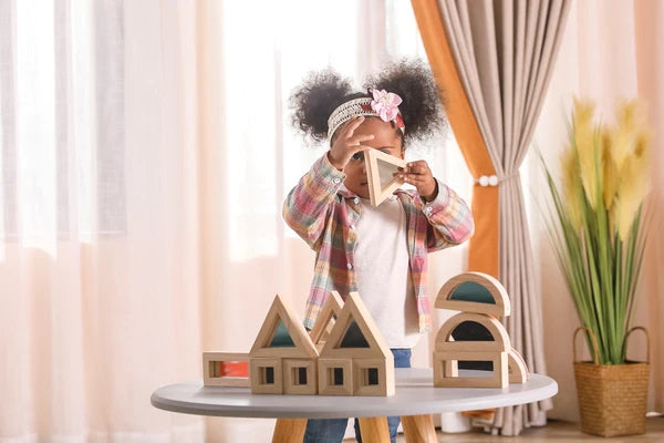 Large Wooden Mirror Blocks 16pcs