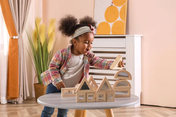 Large Wooden Mirror Blocks 16pcs