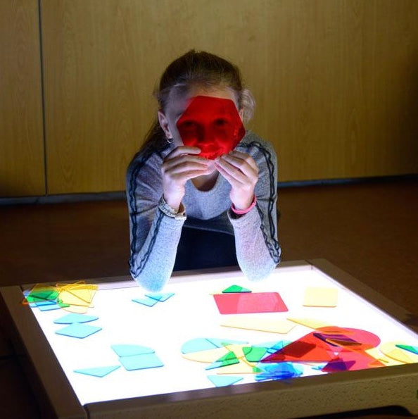 Translucent Geo Shapes in Wooden Box 51pcs