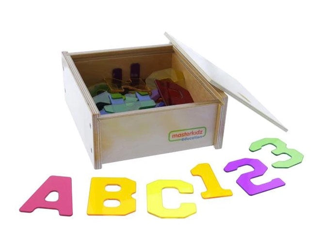 Translucent Alphabet and Numbers – 37 Piece Learning Set