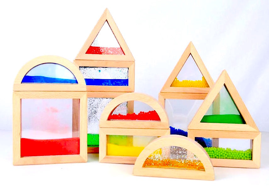 Wooden Sensory Blocks – Wonder Set of 12 for Early Learning