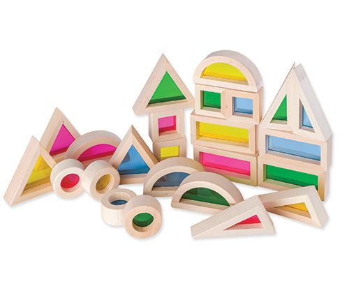 Light and Colour Blocks – 24pcs Wooden Sensory Play Set