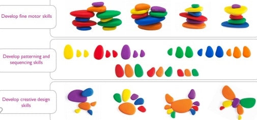 Rainbow Pebbles 36pcs