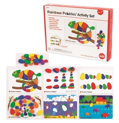 Rainbow Pebbles Activity Set – 48 Piece Early Maths Learning Kit