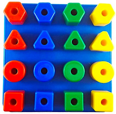 Peggy Count and Match Pegboard – Colour and Shape Learning Toy