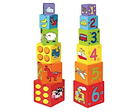 Wooden Stacking and Nesting Boxes 6pcs