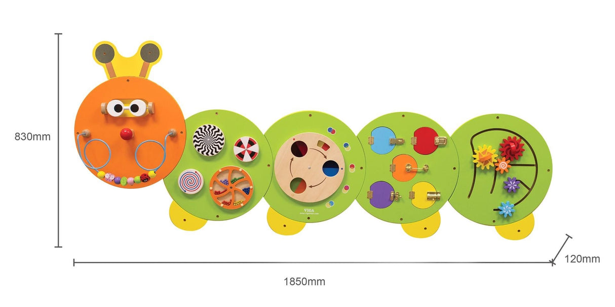 6 Activities Caterpillar Wall Mount
