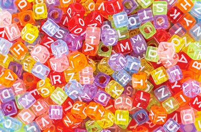 Alphabet Cube Beads 100g