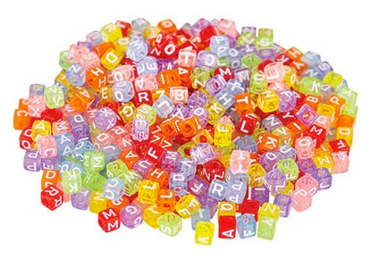 Alphabet Cube Beads 100g
