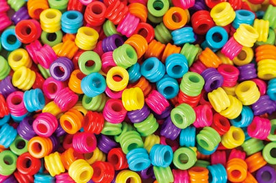 Ribbed Cylinder Beads 100g