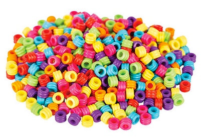 Ribbed Cylinder Beads 100g
