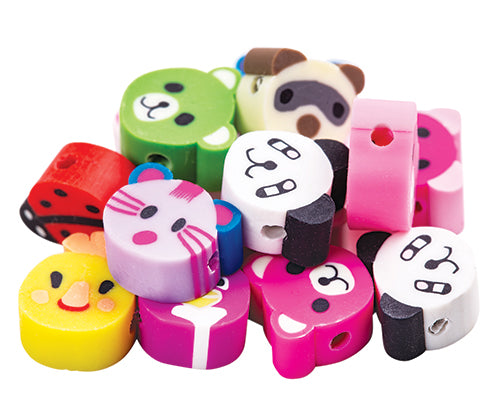 Animal Heads Threading Beads 200pcs