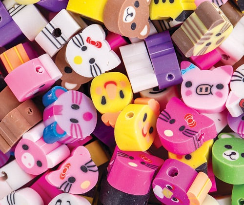 Animal Heads Threading Beads 200pcs