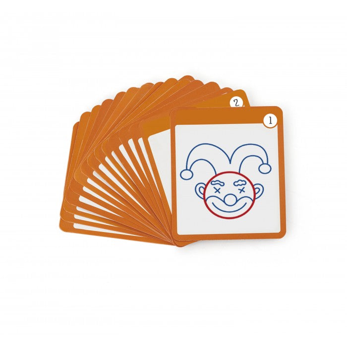 Magnetic Wooden Drawing Stencils in Drawstring Bag 12pcs