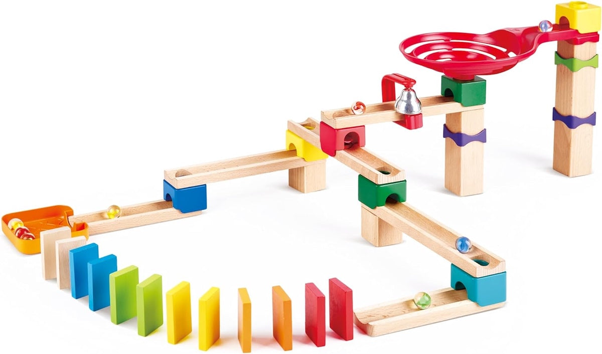 Cascading Dominoes and Marble Run – 50 Piece STEM Set (Ages 4+)
