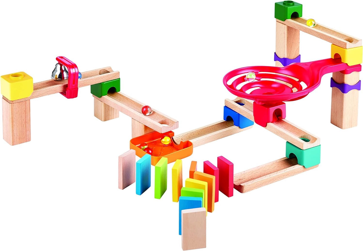 Cascading Dominoes and Marble Run – 50 Piece STEM Set (Ages 4+)