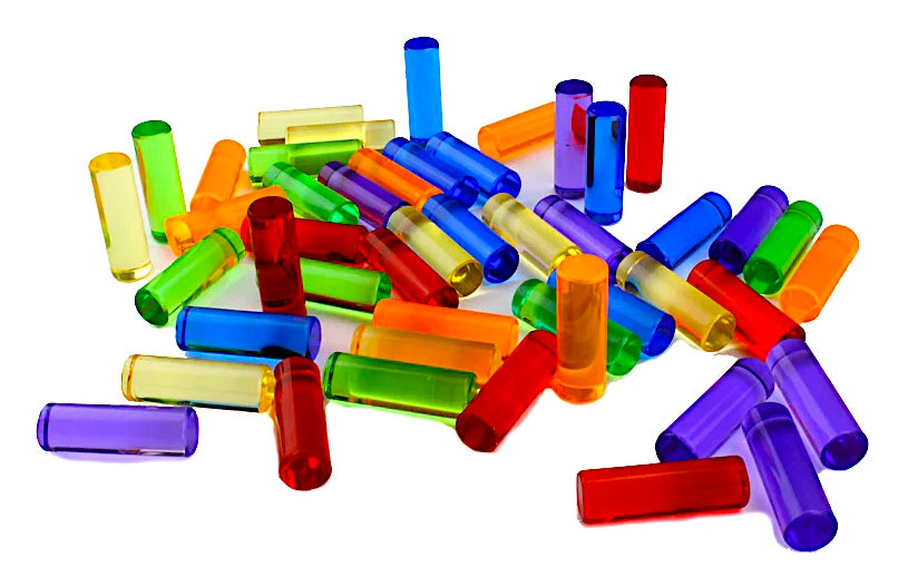 Plug It Wall Panel Acrylic Cylinders in Storage Pouch 48pcs