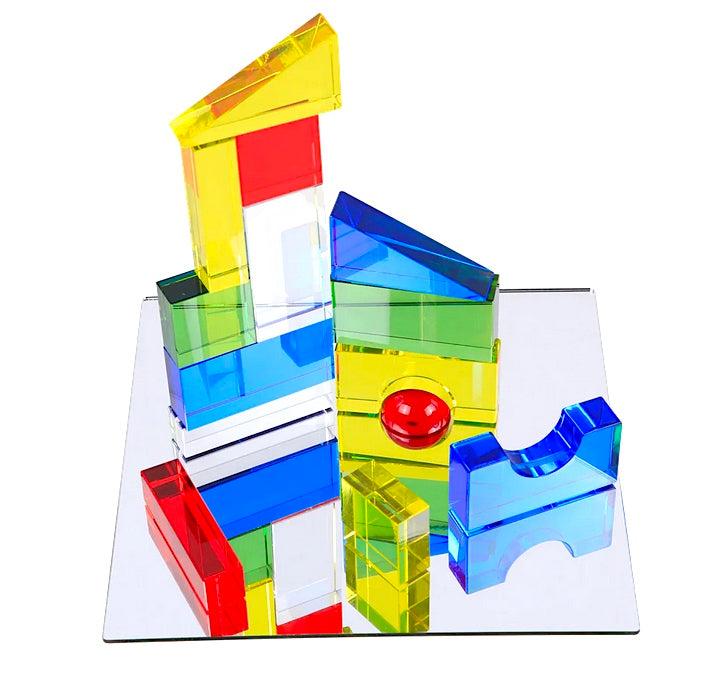 Acrylic Block Set – 28 Piece Geometry & STEM Learning Kit