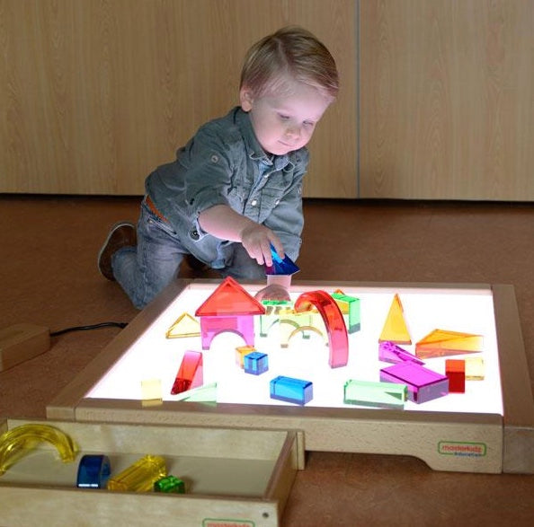 Acrylic Building Blocks in Wooden Storage Box 30pcs