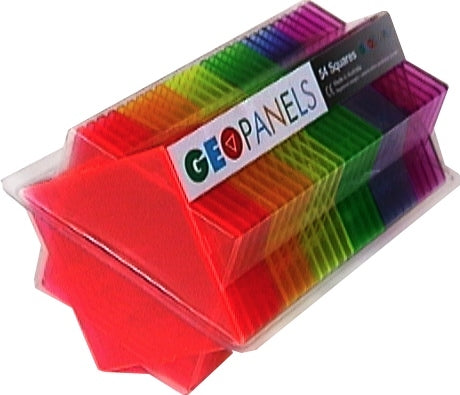 Geoshapes Square Panels Crystal Fluoro Pack 54pcs