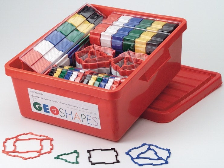 Geoshapes Crystal Fluoro Schools Pack in Tub 480pcs