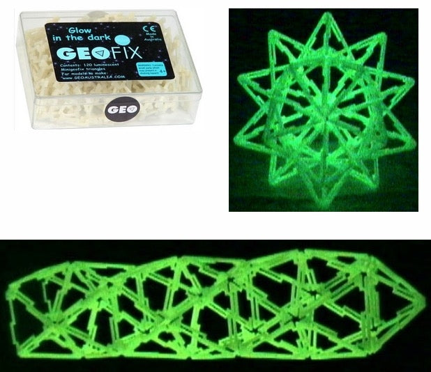 Mini Geofix Glow Triangles Set – 120pcs for STEM Classrooms