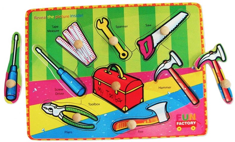 Tools Knobbed Reveal Puzzle 8pcs
