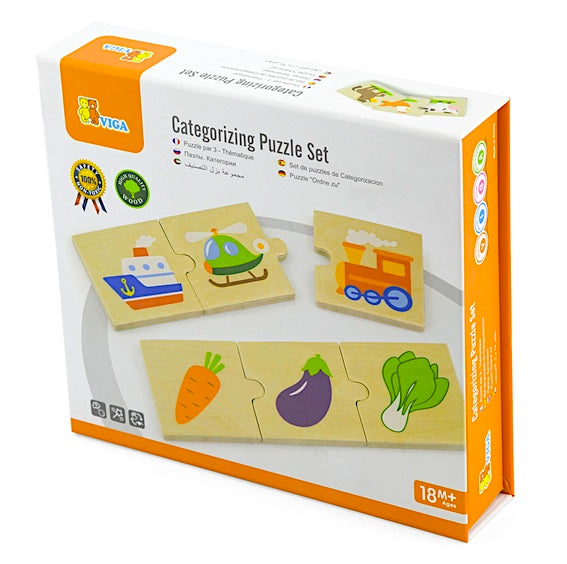 Set of 8 Association 3 Piece Puzzles